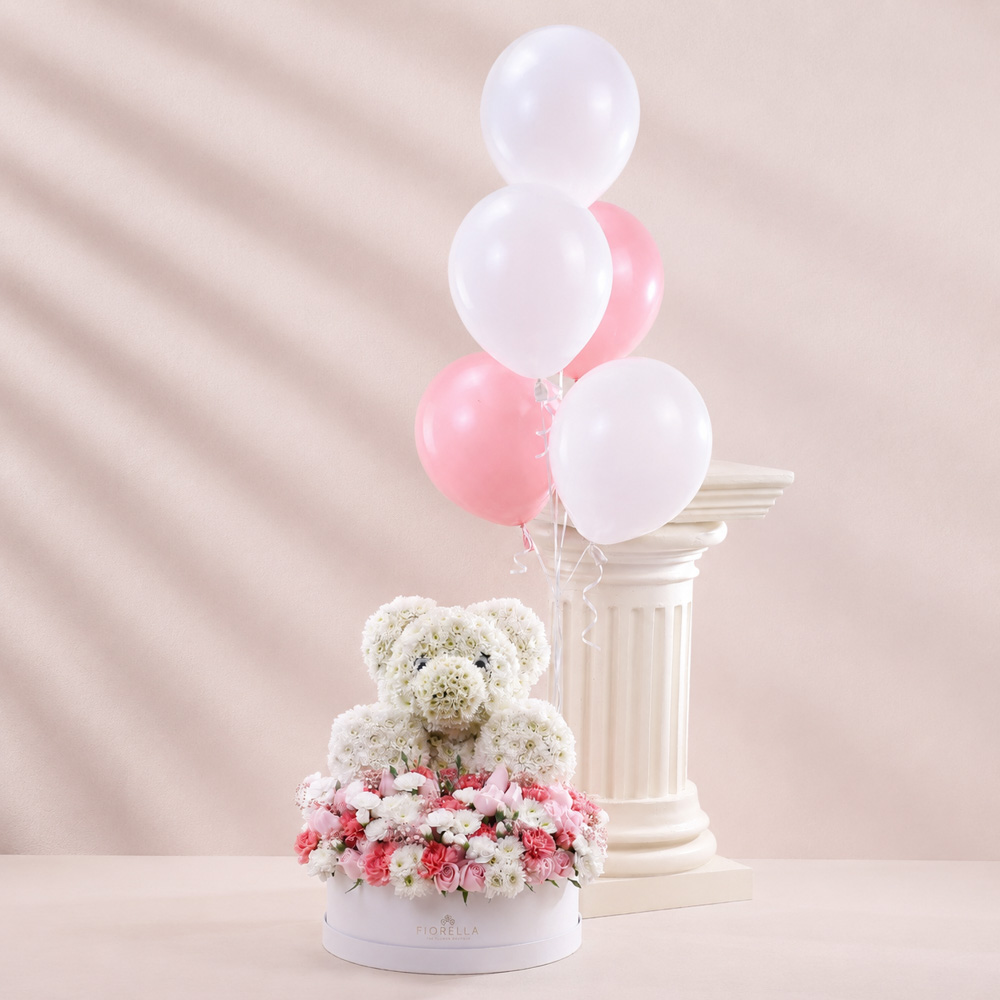  EXOTIC TEDDY WITH BALLOONS